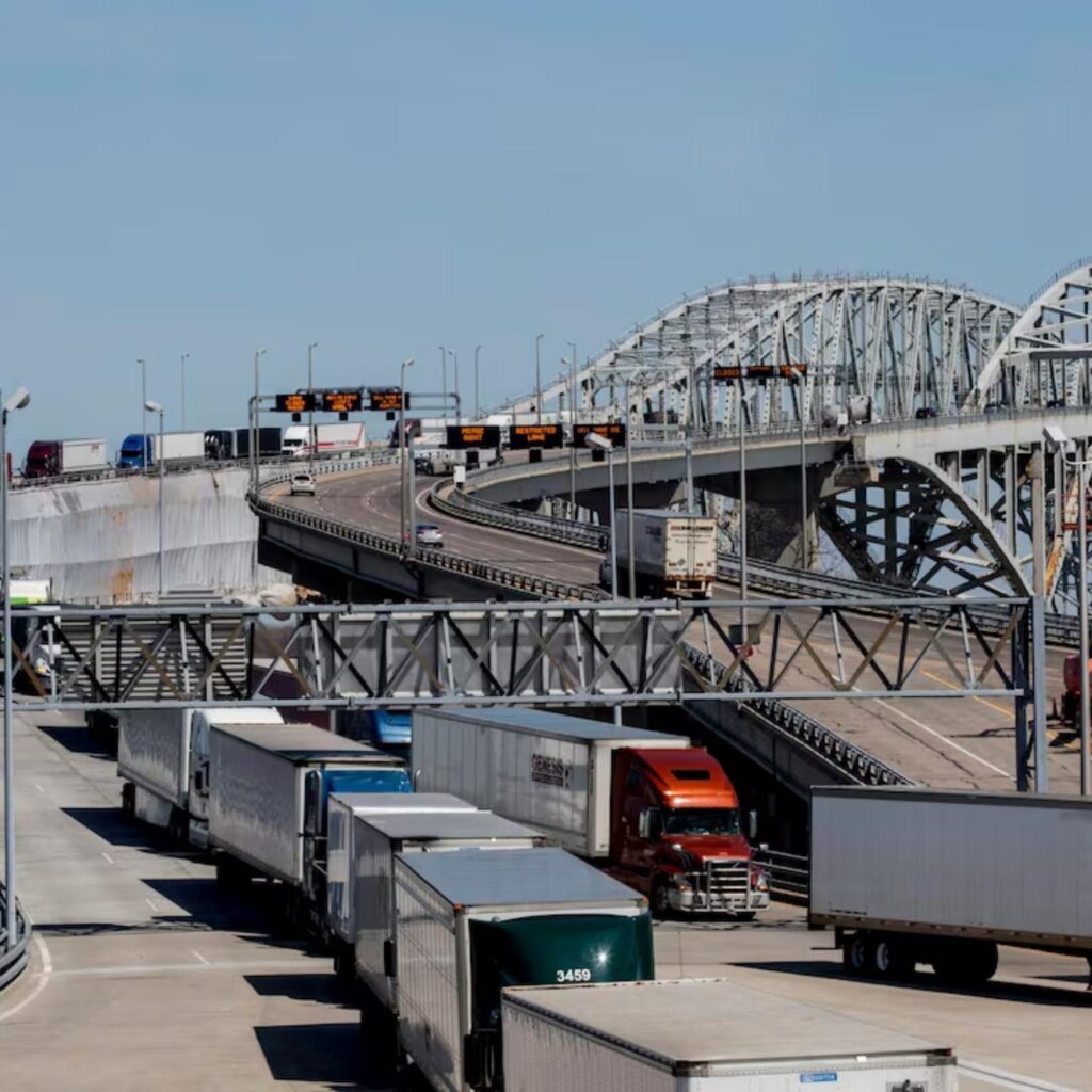 The Ambassador Bridge has lost its spot as the busiest U.S.-Canada trade corridor (April 7, 2026)